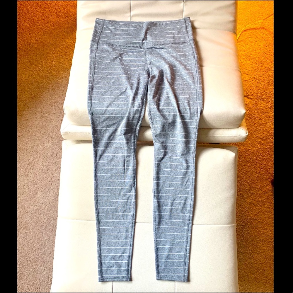 Gray and White Athleta Leggings